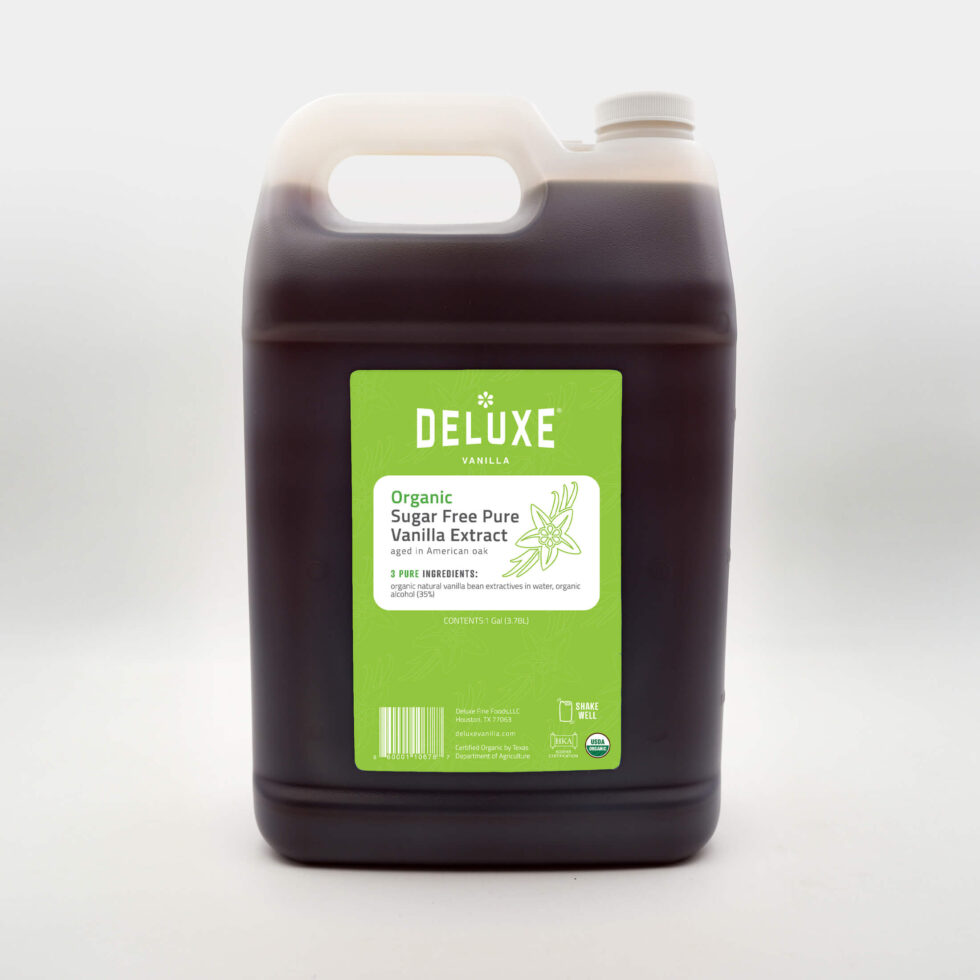 Organic Sugar Free Pure Vanilla Extract (1 Gallon)
