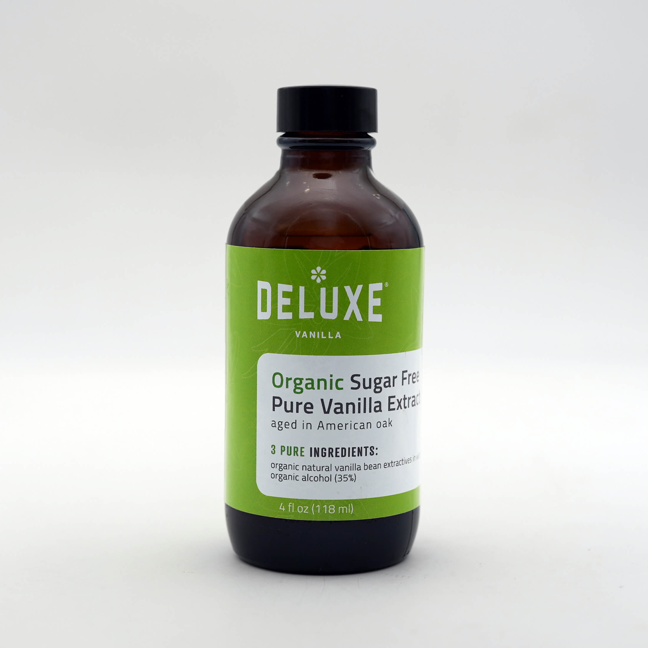 Organic Sugar Free Pure Vanilla Extract (4 fl oz bottles)