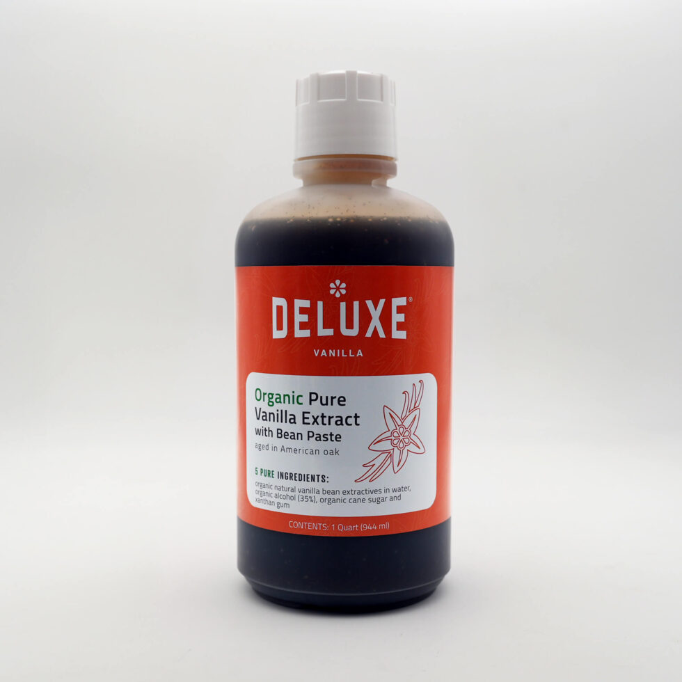 Organic Pure Vanilla Extract with Bean Paste (1 Quart)